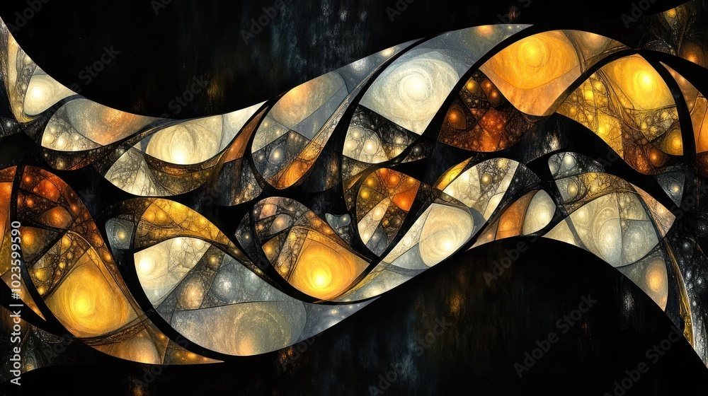 Abstract fractal design with swirling patterns and luminous colors creating a dynamic visual effect. Abstract fractal design with swirling patterns and luminous colors creating a dynamic visual effect.