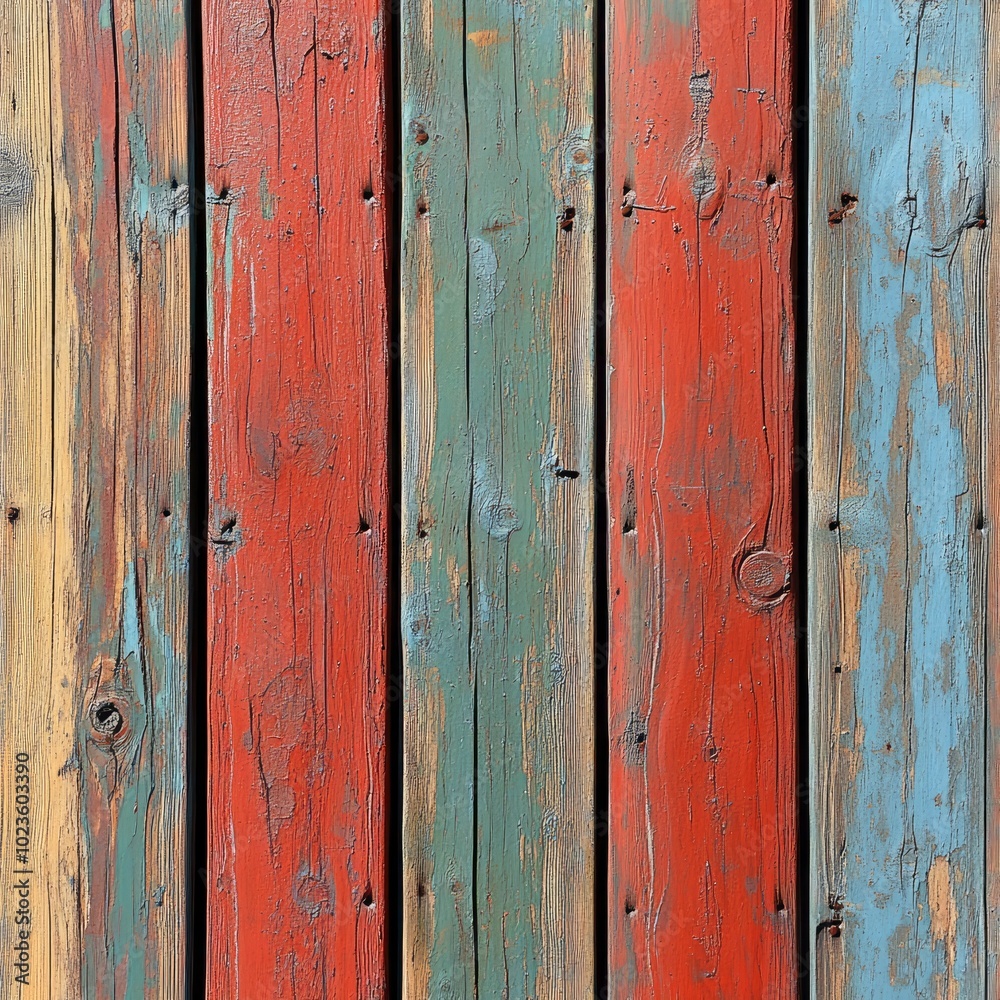 Rustic Wooden Planks with Chipped Paint Rustic Wooden Planks with Chipped Paint