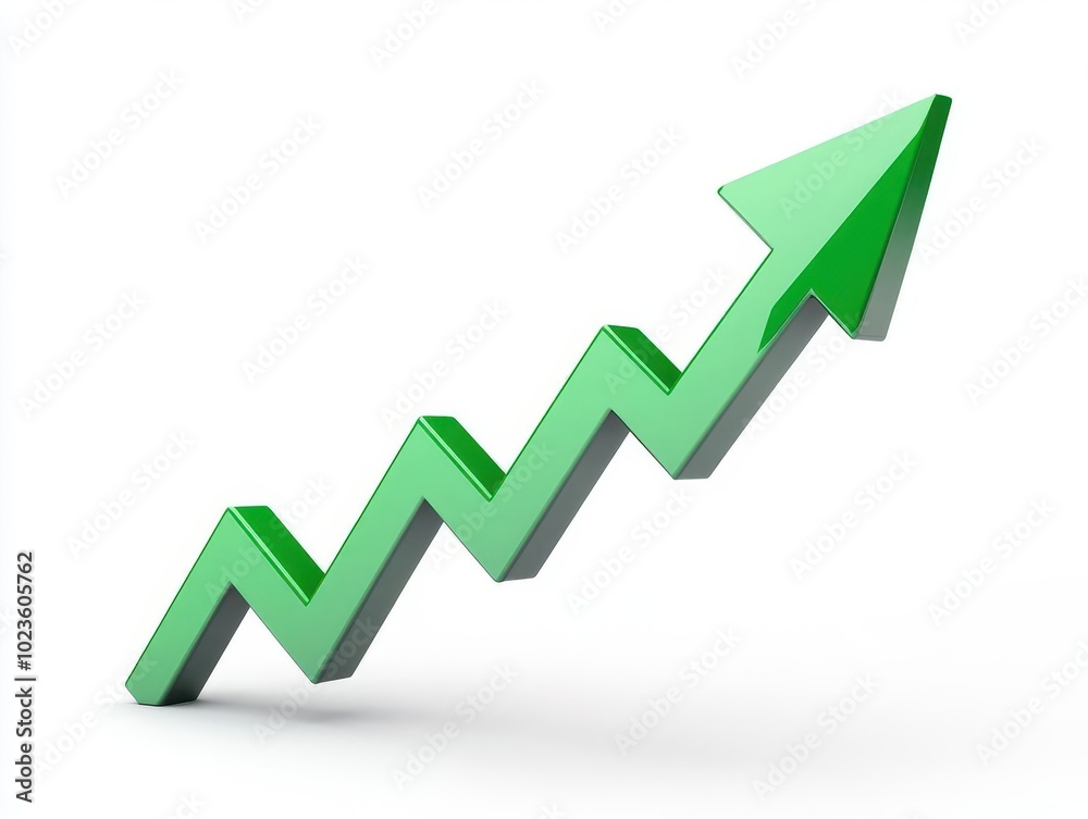 an upward-pointing green chart arrow on a clean white background, representing growth and progress in a business or financial context, designed with clarity and simplicity for impactful communication an upward-pointing green chart arrow on a clean white background, representing growth and progress in a business or financial context, designed with clarity and simplicity for impactful communication