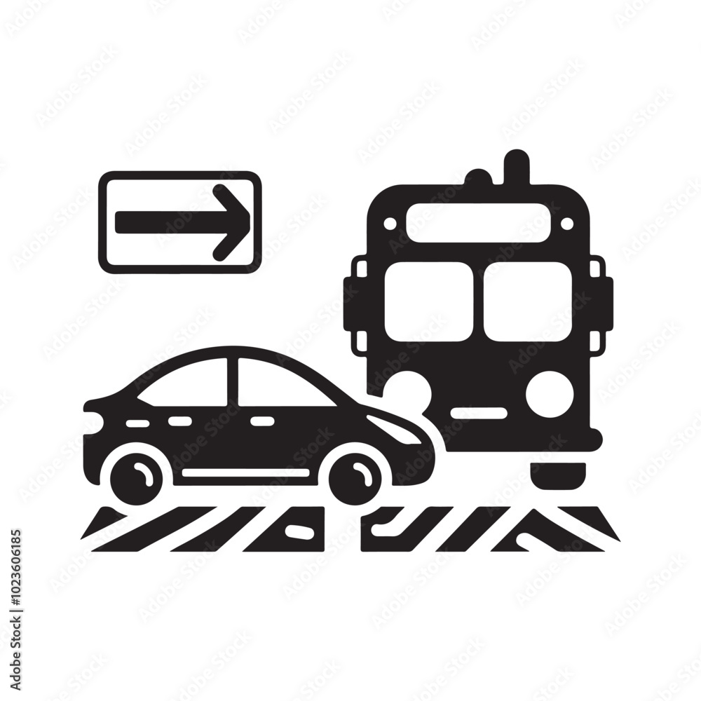 Minimalist car icon vector illustration, Generative Ai Minimalist car icon vector illustration, Generative Ai
