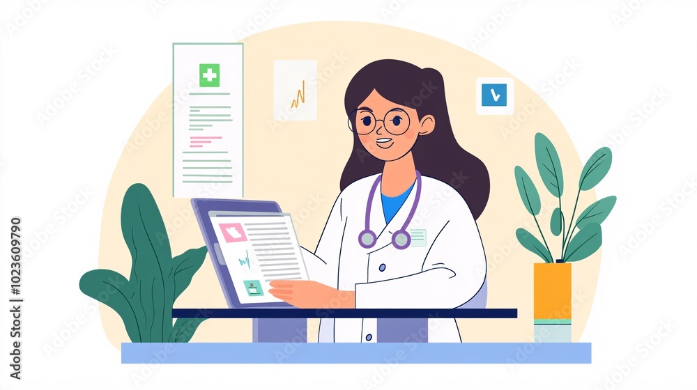 Nurse Conducting a Virtual Consultation with a Patient Online Nurse Conducting a Virtual Consultation with a Patient Online