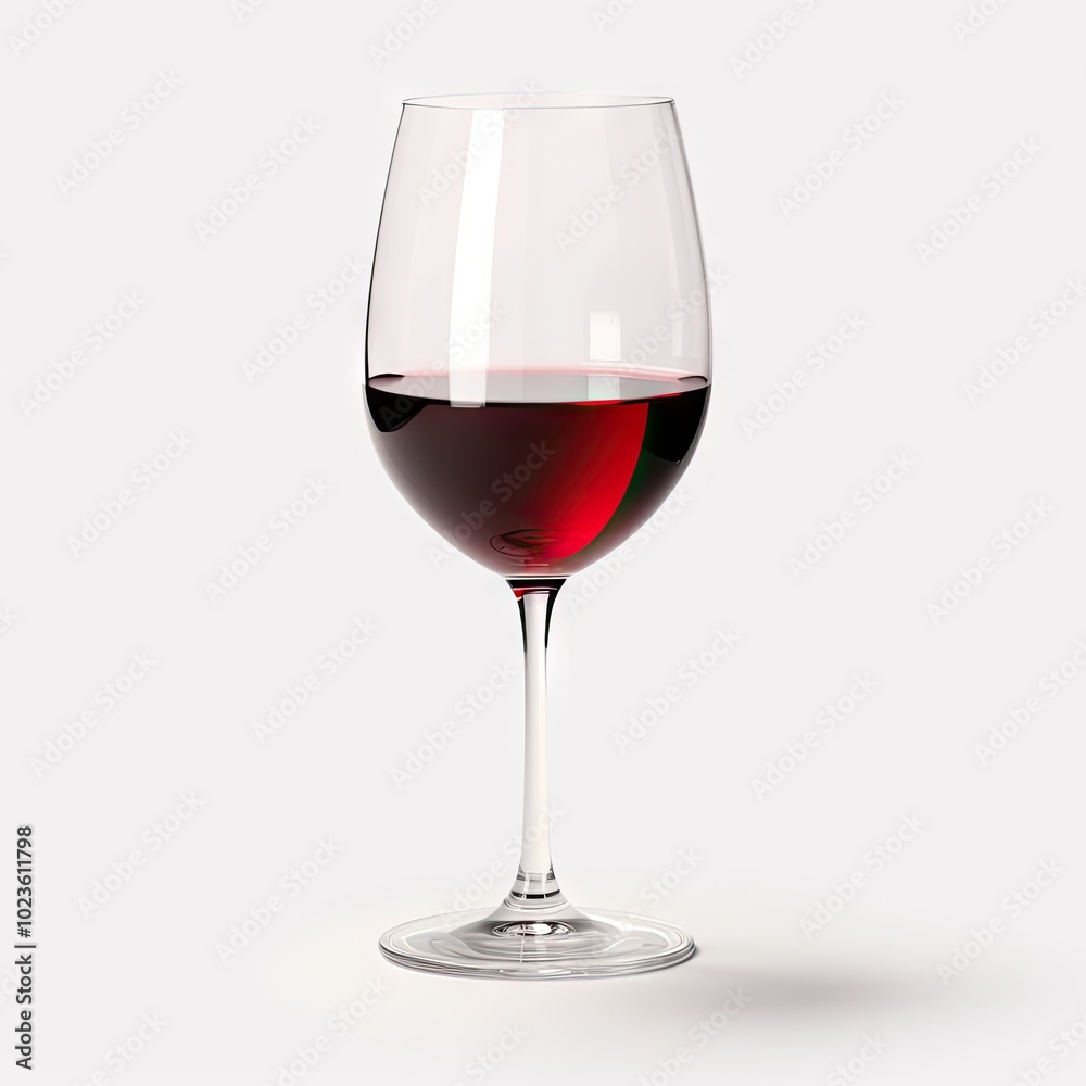 A glass of red wine isolated against a clean white background. Ideal for concepts related to wine tasting, luxury, fine dining, and celebrations. A glass of red wine isolated against a clean white background. Ideal for concepts related to wine tasting, luxury, fine dining, and celebrations.