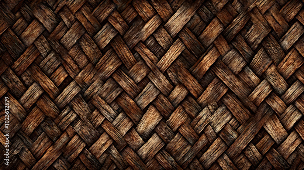 A woven basket texture background with intricate patterns and natural fibers, illustration A woven basket texture background with intricate patterns and natural fibers, illustration