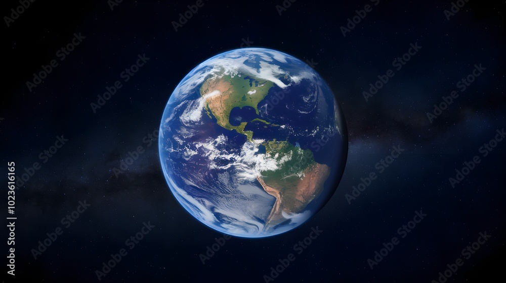 Stunning Aerial View of the Majestic Planet Earth from a Spacecraft in Outer Space Stunning Aerial View of the Majestic Planet Earth from a Spacecraft in Outer Space