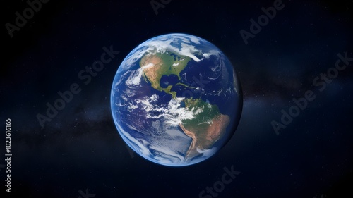 Stunning Aerial View of the Majestic Planet Earth from a Spacecraft in Outer Space