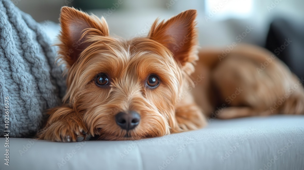 small brown dog lounging comfortably on a white floor exuding warmth and cuteness captured in a cozy relaxed setting that highlights the pets playful personality small brown dog lounging comfortably on a white floor exuding warmth and cuteness captured in a cozy relaxed setting that highlights the pets playful personality