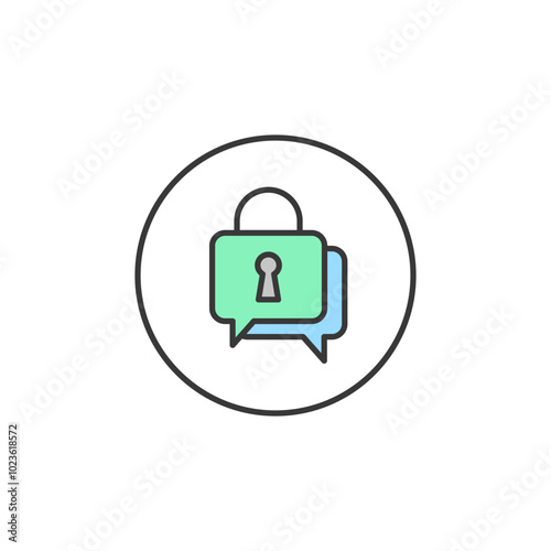 This image depicts a padlock integrated with speech bubbles, symbolizing secure communication. "Secure Messaging Apps" emphasizes the focus on privacy and encryption in messaging technology