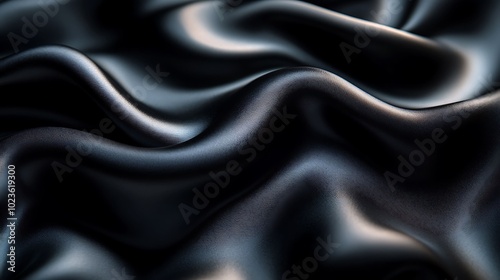 Smooth elegant black silk or satin texture can use as background