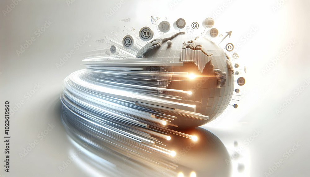 3D Glossy Light Trails on White Background Symbolizing Innovation and Dynamic ESG Business Negotiations with Ample Copy Space 3D Glossy Light Trails on White Background Symbolizing Innovation and Dynamic ESG Business Negotiations with Ample Copy Space