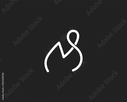 creative letter MS logo design