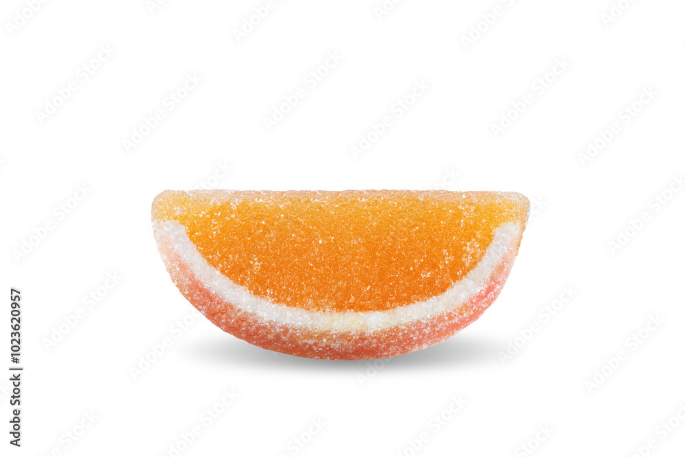 Grapefruit marmalade slice on a white isolated background Grapefruit marmalade slice on a white isolated background