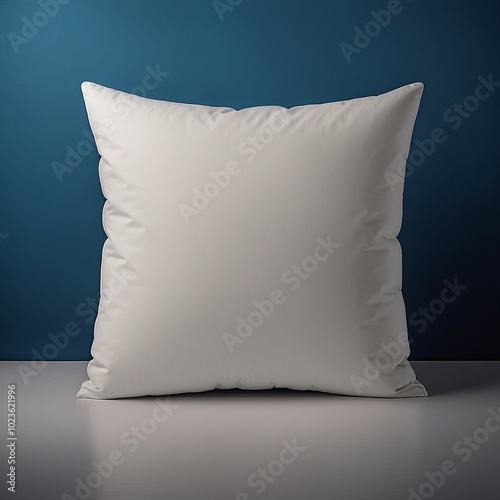 White blank square canvas pillow cushion mockup cotton pillow for presentation design copy space