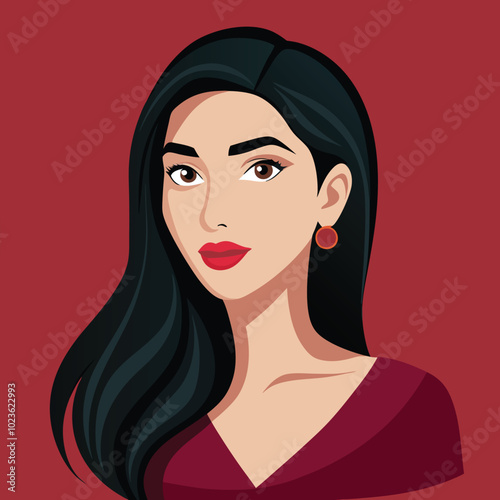 beautiful lady vector