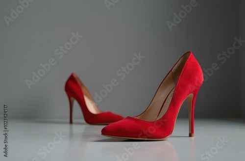 Red women's shoes beautyful photo