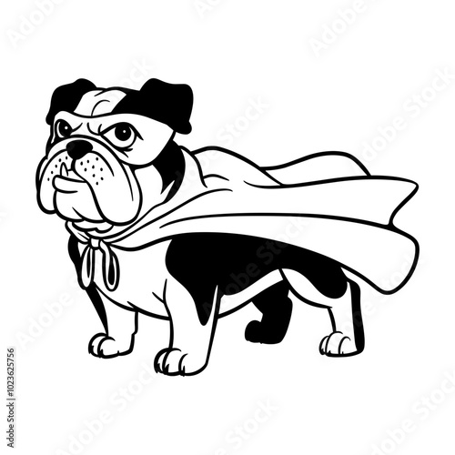 English Bulldog Superhero