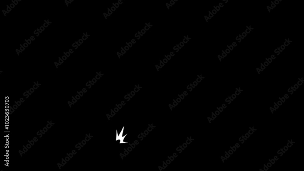 video animation illustration flash explosive collision, on a transparent background with zero alpha channel
