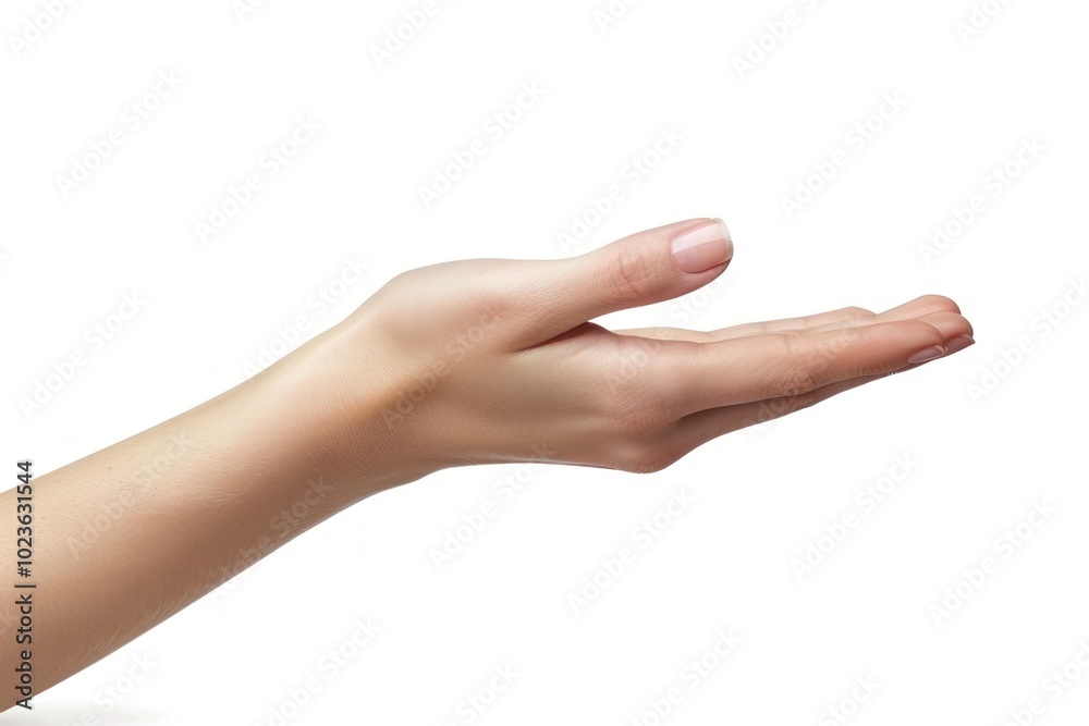 Woman hand finger adult white background. Woman hand finger adult white background.