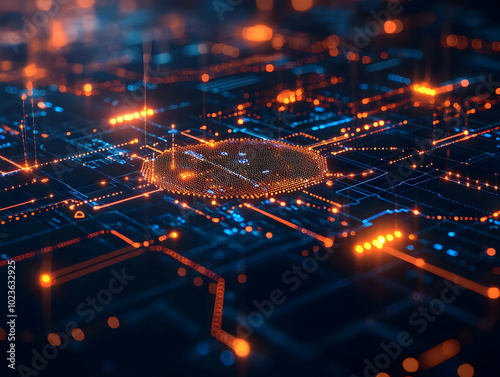 Flat Macro Shot of Smart Contract Execution: Extreme Close-Up of Digital Display Showcasing Blockchain Transactions and Code Snippets in a Business Context