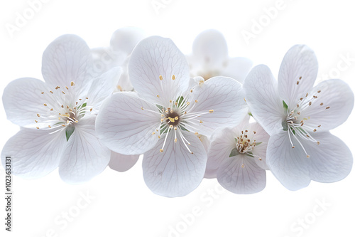 a group of white flowers

