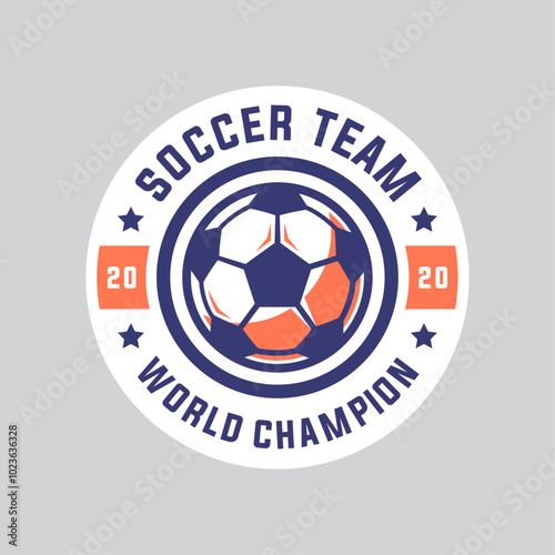 Football logo template vector isolated. Soccer logo template vector design