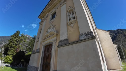 The parish church of San Secondo in Ludiano, Switzerland photo