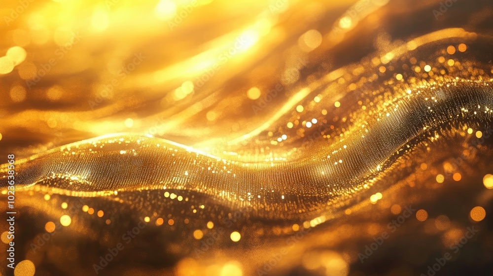 Artwork featuring a radiant light effect with a golden design background Artwork featuring a radiant light effect with a golden design background