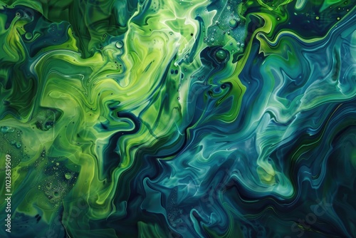 Abstract vivid green and blue colors background