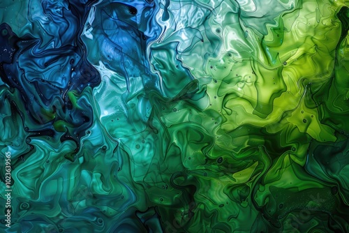 Abstract vivid green and blue colors background