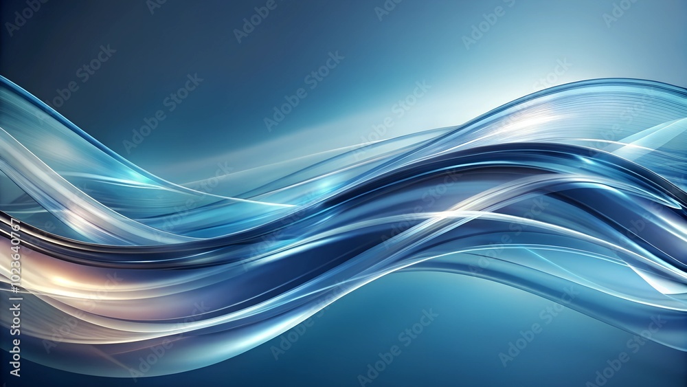 Fototapeta premium Flowing Abstract Blue Wave Background – Elegant, Futuristic, and Minimal Design