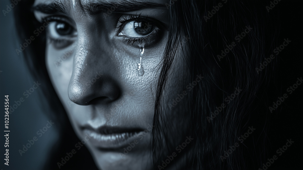 A photograph of a person showing deep sadness, with teary eyes and a mournful expression, emphasizing strong human emotions. A photograph of a person showing deep sadness, with teary eyes and a mournful expression, emphasizing strong human emotions.