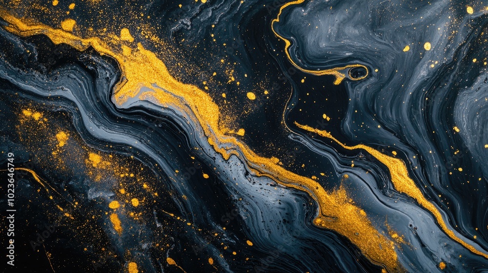 Abstract oil painting featuring spilled paint on paper with golden shiny vein textures suitable for prints wallpapers cards murals rugs and wall art Abstract oil painting featuring spilled paint on paper with golden shiny vein textures suitable for prints wallpapers cards murals rugs and wall art