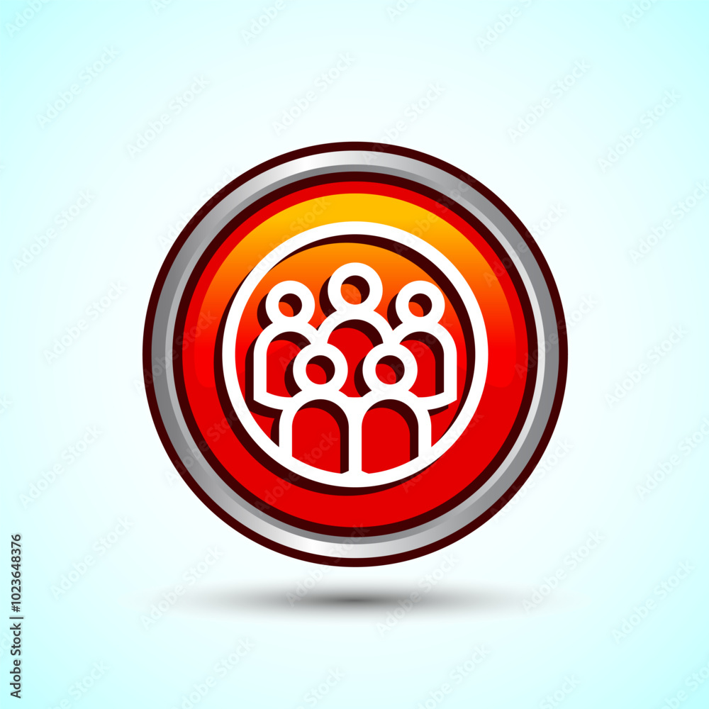 Teamwork Icon Design Illustration, Cooperation Icon For Apps and Websites, Orange Color Round Button Design Teamwork Icon Design Illustration, Cooperation Icon For Apps and Websites, Orange Color Round Button Design