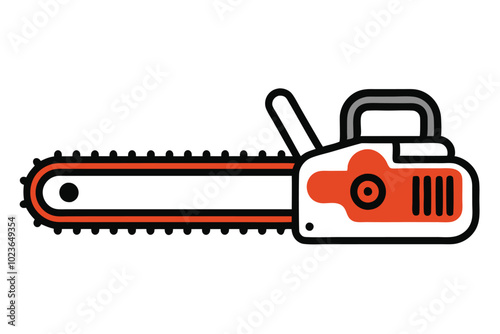 Chainsaw isolated on a white background vector illustration