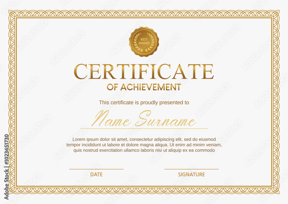 a luxurious business document certificate a luxurious business document certificate