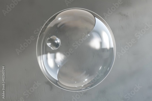 soap bubble on gray background photo