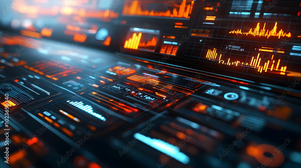 3D Close Up of Futuristic Market Analysis on Transparent Display - Real-Time Data Streams and Financial Insights in High-Tech Business Environment Icon - Isolated on White Background 3D Close Up of Futuristic Market Analysis on Transparent Display - Real-Time Data Streams and Financial Insights in High-Tech Business Environment Icon - Isolated on White Background