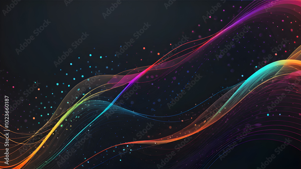 Teplate background with lights. Magic background with colorful lights. AI generated image, ai Teplate background with lights. Magic background with colorful lights. AI generated image, ai