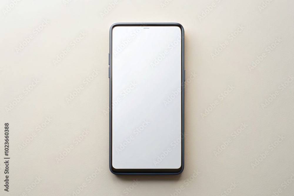 A sleek, modern smartphone lies on a neutral background, its bright, high-resolution screen displaying a blank, empty homescreen with no icons or notifications. A sleek, modern smartphone lies on a neutral background, its bright, high-resolution screen displaying a blank, empty homescreen with no icons or notifications.