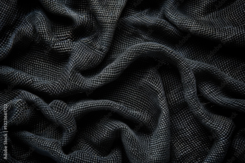 Black fabric texture background. Detail of canvas textile material. Black fabric texture background. Detail of canvas textile material.