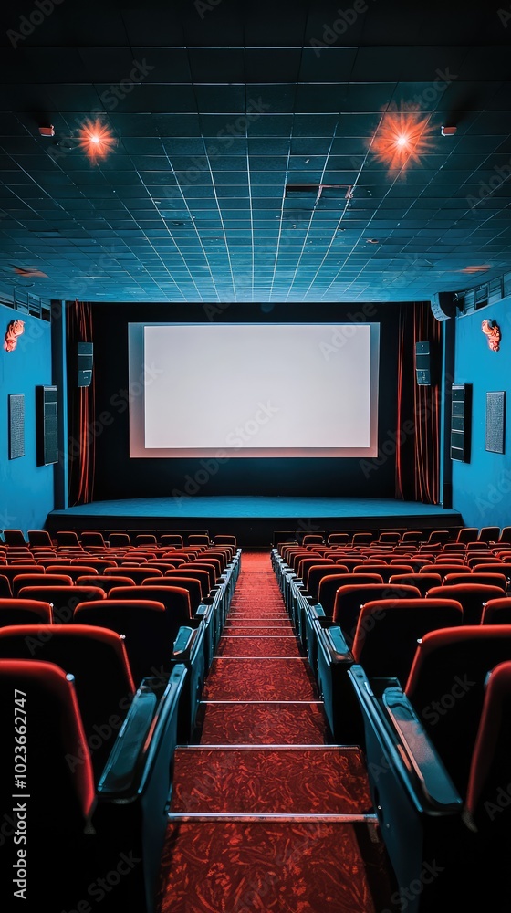 Fototapeta premium Empty Auditorium with Projection Screen