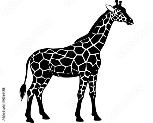 giraffe silhouette vector animal illustration 