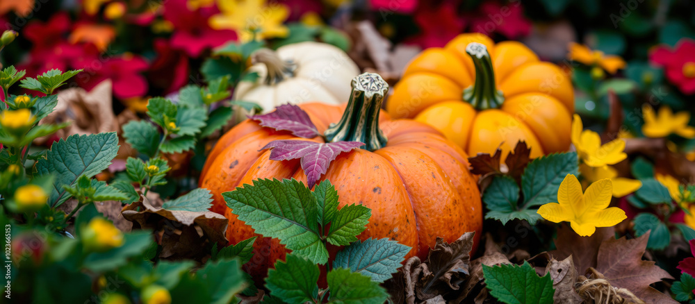 Pumpkins and Fall Foliage Pumpkins and Fall Foliage