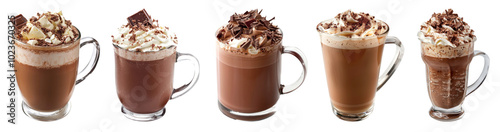 Chocolate drinks png cut out element set