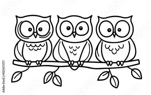Eulen Eule Owl Set Tiere Comic
