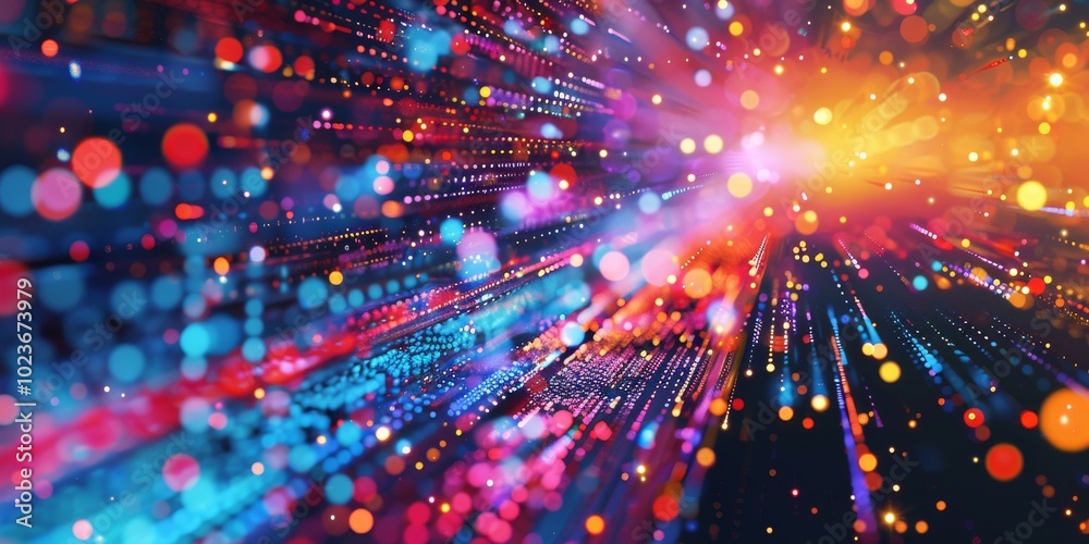 Naklejka premium Marketing data on a vivid abstract setting.