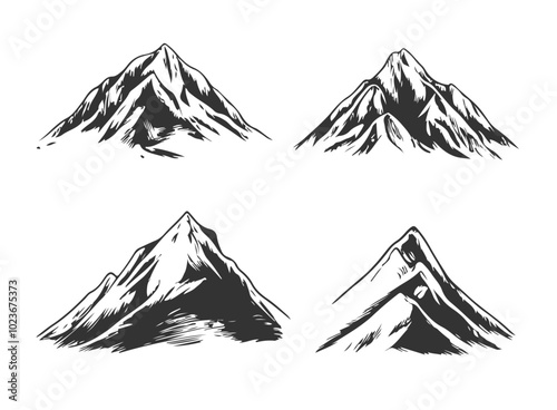 Berge Mountain Set Silhouette Gebirge Natur