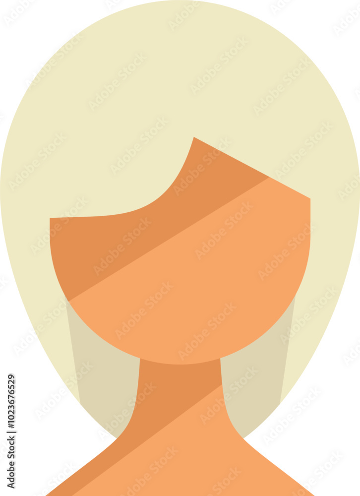 Simple avatar of a young woman with blonde hair, perfect for a profile picture or to represent a person Simple avatar of a young woman with blonde hair, perfect for a profile picture or to represent a person