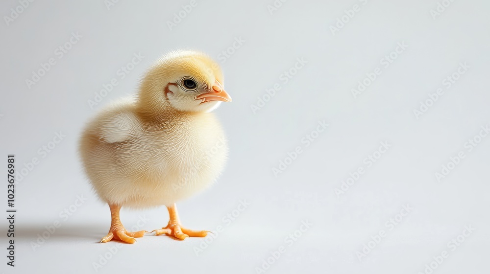chick on white chick on white