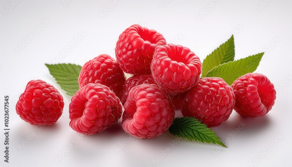 Fresh Ripe Raspberries: Perfect for Smoothies, Desserts, or Healthy Snacking. Vibrant Red Fruit for Culinary and Nutritional Concepts Fresh Ripe Raspberries: Perfect for Smoothies, Desserts, or Healthy Snacking. Vibrant Red Fruit for Culinary and Nutritional Concepts