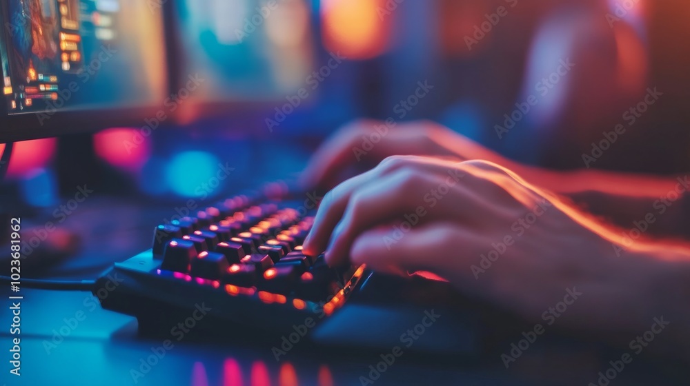 Gamer strategizing online